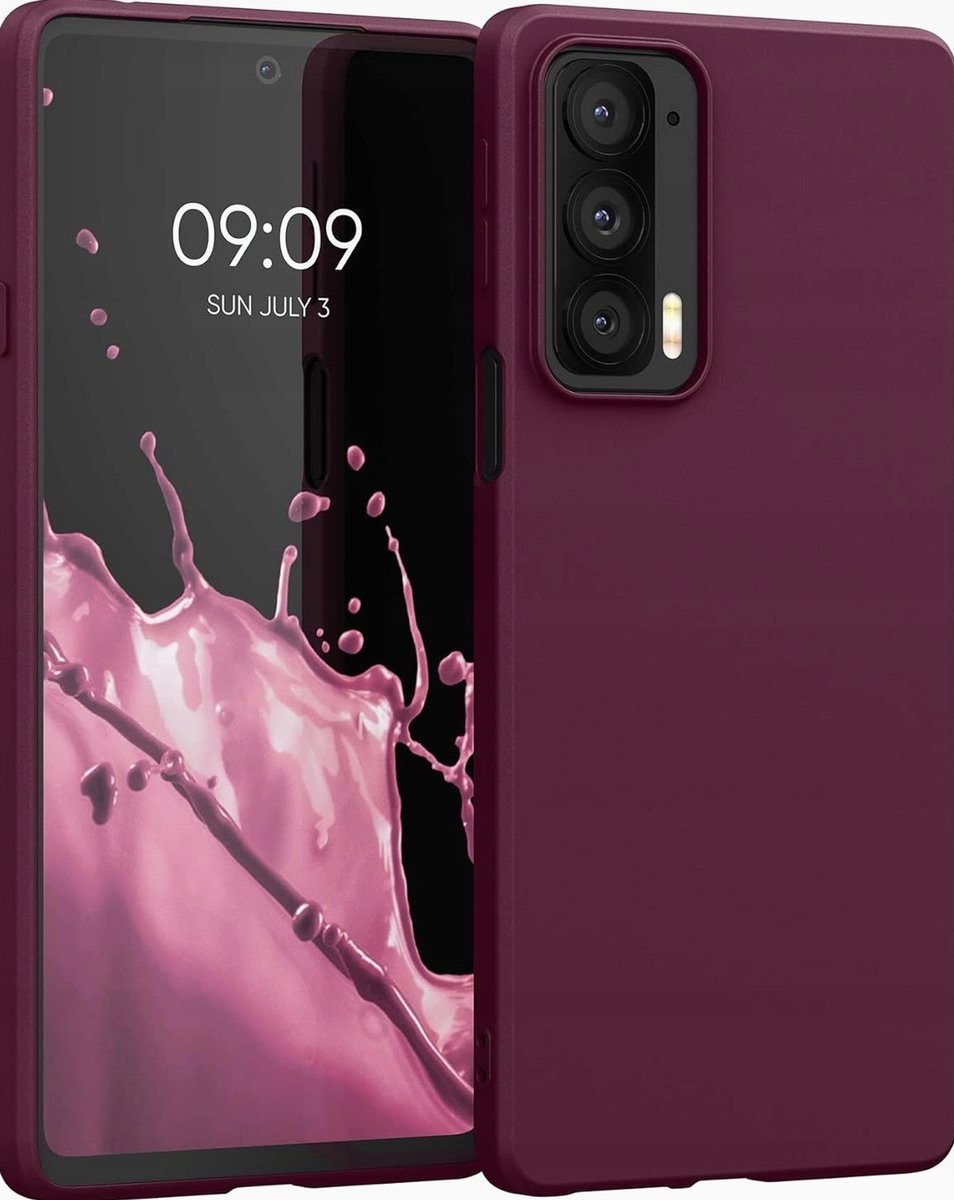 ETUI TELEFON MIĘKKIE SILIKONOWE BORDOWE FIOLETOWE GŁADKIE OBUDOWA