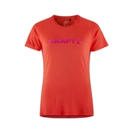 Koszulki i topy damskie - Damska Koszulka z krótkim rękawem CRAFT CORE ESSENCE LOGO TEE W 1911785-484000 – Pomarańczowy - miniaturka - grafika 1