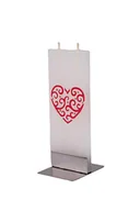 Świece - Batek Serce I Świeca ozdobna - miniaturka - grafika 1