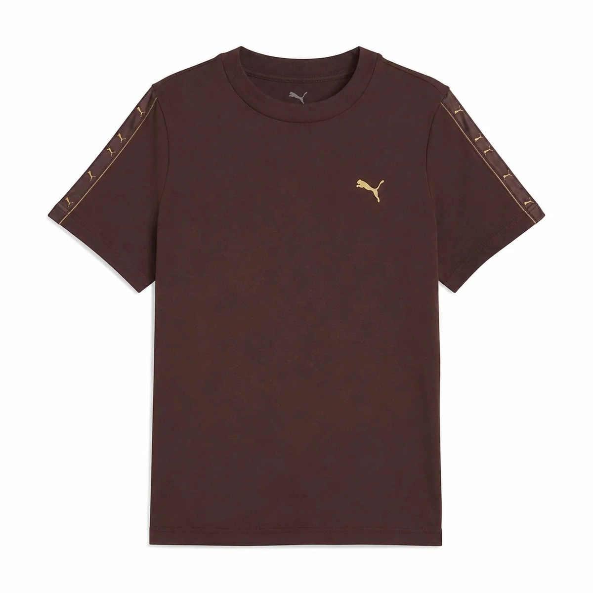 Koszulka dziewczęca PUMA bawełniana czekoladowa krótki rękaw 694957 33 r140