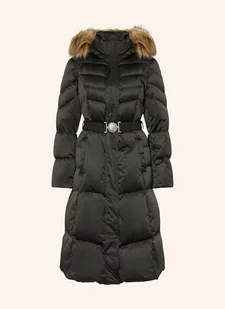 Guess Płaszcz Puchowy Marina Z Odpinanym Sztucznym Futrem schwarz - Płaszcze damskie - miniaturka - grafika 1