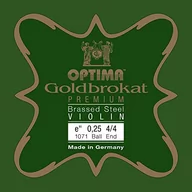 Akcesoria do instrumentów smyczkowych - Optima Struny skrzypcowe złoty brokat Premium 1/8 E 0,28 S x-twardy - miniaturka - grafika 1