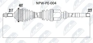 Wał napędowy NTY NPW-PE-004 - Układ napędowy - akcesoria - miniaturka - grafika 1