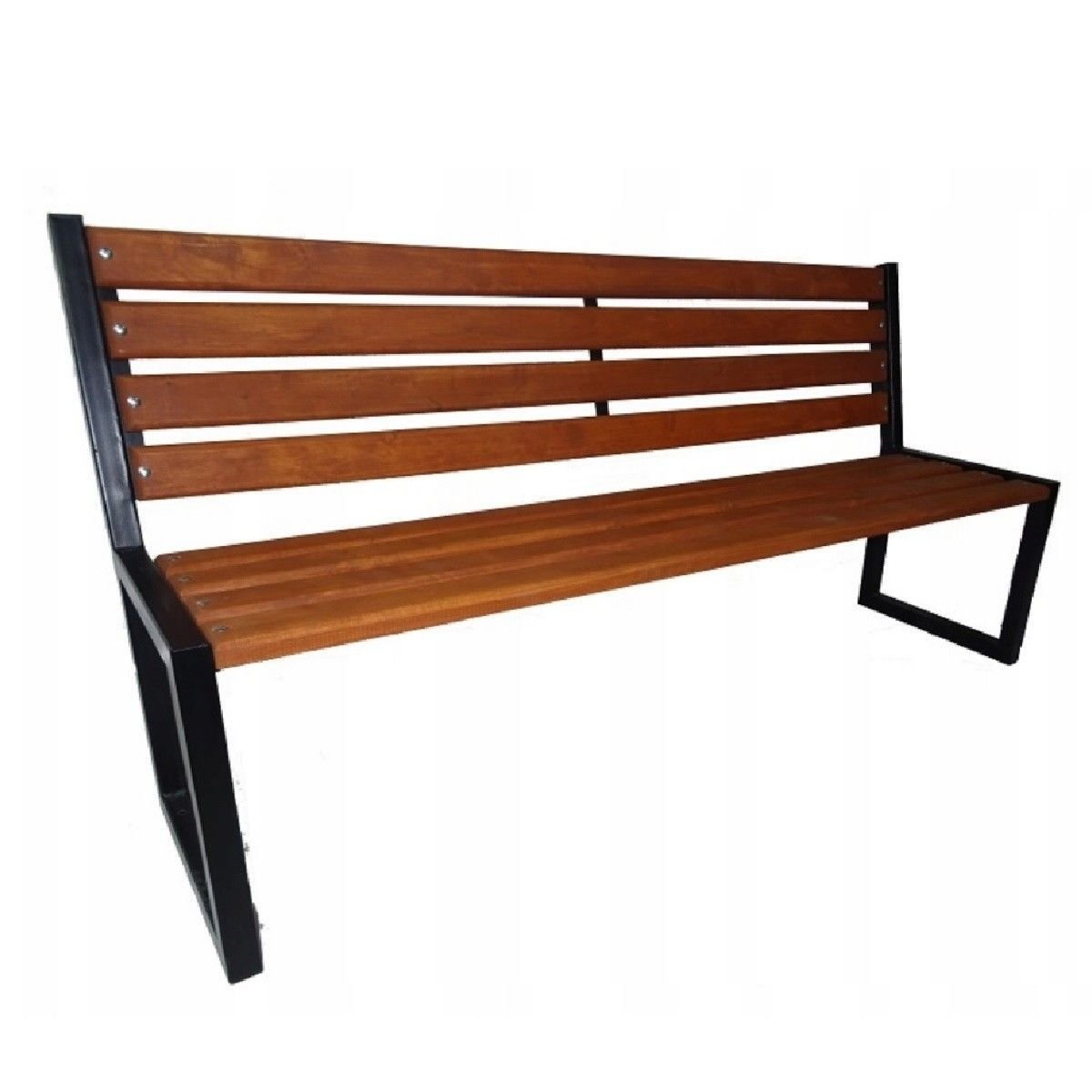 Ławka ogrodowa Karstal ławka stalowa siedzisko ławka parkowa ławka ogrodowa meble ogrodowe drewniane oparcie Bologne 9526