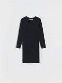 Sukienki i spódniczki dla dziewczynek - Reserved - Dzianinowa sukienka - czarny - miniaturka - grafika 1