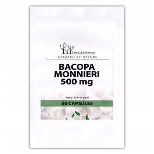 FOREST VITAMIN Bacopa Monnieri 500mg 60caps - Witaminy i minerały dla sportowców FOREST VITAMIN Bacopa Monnieri 500mg 60caps - Witaminy i minerały dla sportowców - miniaturka - grafika 1