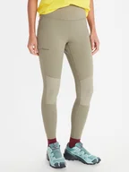 Spodnie sportowe damskie - Marmot Legginsy funkcyjne "Haven Hybrid" w kolorze beżowym - miniaturka - grafika 1