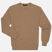 Swetry męskie - Sweter męski beżowy Vito - marka niezdefiniowana - miniaturka - grafika 1