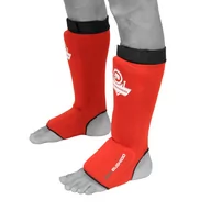 Ochraniacze do sportów walki - Elastyczny ochraniacz na goleń i stopę - czerwony, rozmiar - L - miniaturka - grafika 1