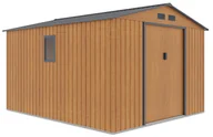 Altany ogrodowe - Domek narzędziowy HUDSON 277x319cm Oak Grey, metalowy, z podwójnymi drzwiami, wentylowany, schowek na narzędzia i sprzęt ogrodowy Hardmaister - miniaturka - grafika 1