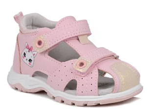 Sandałki dziecięce dziewczęce różowe Wojtyłko 25394 rzepy zakryte palce-21 - Buty dla dziewczynek Sandałki dziecięce dziewczęce różowe Wojtyłko 25394 rzepy zakryte palce-21 - Buty dla dziewczynek - miniaturka - grafika 1