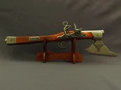 Repliki - broń - REPLIKA PISTOLET Z TOPOREM NA STOJAKU DENIX MODEL 1010+801 - miniaturka - grafika 1