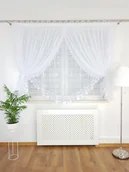 Firany - Firanka z gipiurą uszyta z woalu oraz markizety 400x160cm, firany gotowe - miniaturka - grafika 1