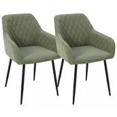 Krzesła - 2 krzesła tapicerowane ASTA szałwia - miniaturka - grafika 1