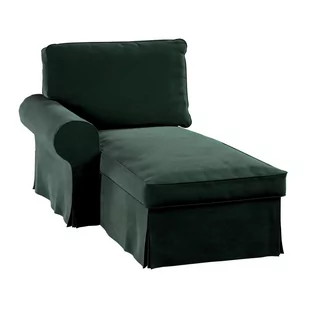 Dekoria Pokrowiec na szezlong Ektorp lewy ciemny zielony 84 x 166 x 73 cm Velvet 642-704-25 - Pokrowce na meble - miniaturka - grafika 1