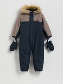 Spodenki dla niemowląt - Reserved - Ocieplany kombinezon z rękawiczkami - granatowy - miniaturka - grafika 1
