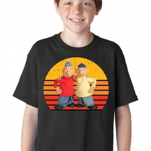 P164 KOSZULKA DZIECIĘCA SĄSIEDZI CZARNA PAT MAT DLA SĄSIADA PREZENT 128 - Moda i Uroda OUTLET - miniaturka - grafika 1