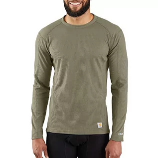 Koszulki męskie - Carhartt Męska Base Force Midweight Classic Crew Layer Top, Spalona oliwka, 4XL - grafika 1