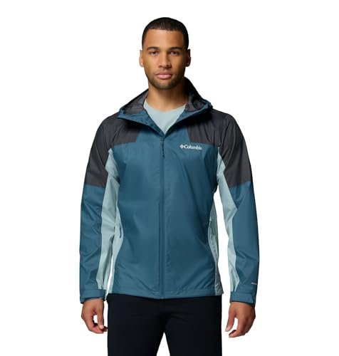 Columbia Męska kurtka Inner Limits 3, wodoodporna kurtka przeciwdeszczowa, Everblue/Shark/Crushed Blue, S