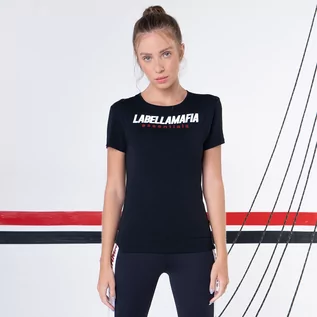 Koszulki sportowe damskie - LABELLAMAFIA Womens Preto Essentials T-Shirt Black M - grafika 1