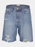 Spodenki męskie - Jack&Jones Szorty jeansowe Tony Cooper 12255116 Niebieski Loose Fit - miniaturka - grafika 1