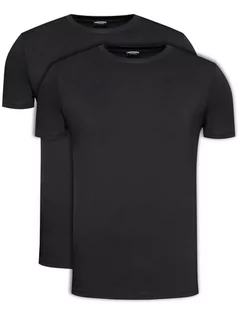 Piżamy męskie - Dsquared2 Underwear Komplet 2 t-shirtów DCX200050 Czarny Regular Fit - grafika 1