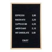 Tablice i flipcharty - Tablica na litery w drewnianej ramie 60x40x2cm - miniaturka - grafika 1