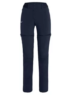 Spodnie sportowe damskie - Salewa Spodnie softshellowe Zipp-Off "Pedroc" w kolorze granatowym - grafika 1