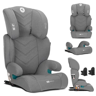 FOTELIK SAMOCHODOWY ISOFIX I-SIZE 100-150CM BLACK LORELLI SPEED GT + PODDUPNIK SZARY - Foteliki samochodowe - miniaturka - grafika 1