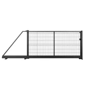 Ogrodzenia - Naterial Brama przesuwna Modus 3x1.5 m lewa czarna - miniaturka - grafika 1