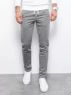 Spodnie męskie - Spodnie męskie dresowe - szary melanż V1 P866 - miniaturka - grafika 1