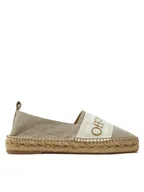 Espadryle damskie - Off-White Espadryle OWIB014S23FAB0016161 Beżowy - miniaturka - grafika 1