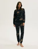 Piżamy damskie - Piżama damska długi rękaw Craco Esotiq navy S - miniaturka - grafika 1