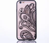 Etui i futerały do telefonów - Etui na telefon komórkowy Mandala do Apple iPhone 8 Plus Etui ochronne z motywem kwiatowym Pokrowiec na torbę Bumper Czarny - miniaturka - grafika 1