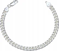 Bransolety męskie - BRANSOLETKA SREBRNA MĘSKA PANCERKA DIAMENTOWANA SREBRO PRÓBA 925 ORYGINALNA - miniaturka - grafika 1