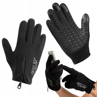 Rękawiczki sportowe damskie - Rękawiczki do biegania termoaktywne dotykowe 4FIZJO - grafika 1