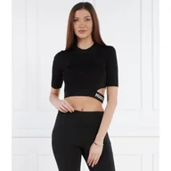 Swetry damskie - HUGO Sweter Satchina | Cropped Fit - miniaturka - grafika 1