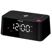 Radiobudziki - Budzik SENCOR SDC 7600 QI Czarny - miniaturka - grafika 1