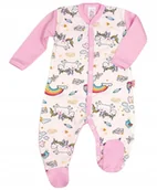 Pajacyki dla niemowląt - PAJAC pajacyk DRUK CYFROWY JEDNOROŻCE 98 KLEKLE - miniaturka - grafika 1