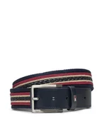 Paski - Tommy Hilfiger Pasek Męski Oliver Webbing 3.5 AM0AM12049 Granatowy - miniaturka - grafika 1