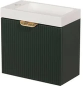 Szafki łazienkowe - Szafka łazienkowa zielona 40 cm FRESCO z umywalką - miniaturka - grafika 1