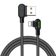 Kable USB - Kabel USB do Lightning kątowy Mcdodo CA-4671 LED, 1.2m (czarny) - miniaturka - grafika 1