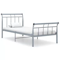 Łóżka - vidaXL Lumarko Rama łóżka, szara, metalowa, 100 x 200 cm 325035 - miniaturka - grafika 1
