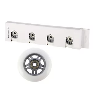 Pu 84X24 82A Białe (4 Szt.) + Abec-7 (8 Szt.) Zestaw Stock - Rolki - miniaturka - grafika 1
