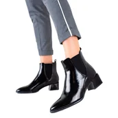 Botki damskie - Eleganckie sztyblety Sergio Leone czarne - miniaturka - grafika 1