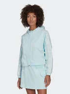 Bluzy damskie - adidas Bluza adicolor Classics HL9305 Błękitny Relaxed Fit - miniaturka - grafika 1