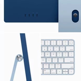 Apple iMac 24" 4,5K Retina M3 8-core CPU + 10-core GPU / 16GB / 512GB SSD / Gigabit Ethernet / Niebieski (Blue) - Zestawy komputerowe - miniaturka - grafika 4