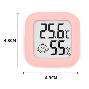 Stacja pogodowa Mini Higrometr pogody Alogy Smiley LCD cyfrowy termometr czujnik temperatury i wilgotności Różowy - Akcesoria do smartwatchy - miniaturka - grafika 2