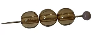 Korale Akrylowe Kula 8mm (20szt) Ciemny Beż - Półfabrykaty do biżuterii - miniaturka - grafika 1