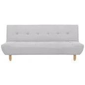 Sofy i kanapy - Beliani Sofa trzyosobowa tapicerowana jasnoszara ALSTEN - miniaturka - grafika 1